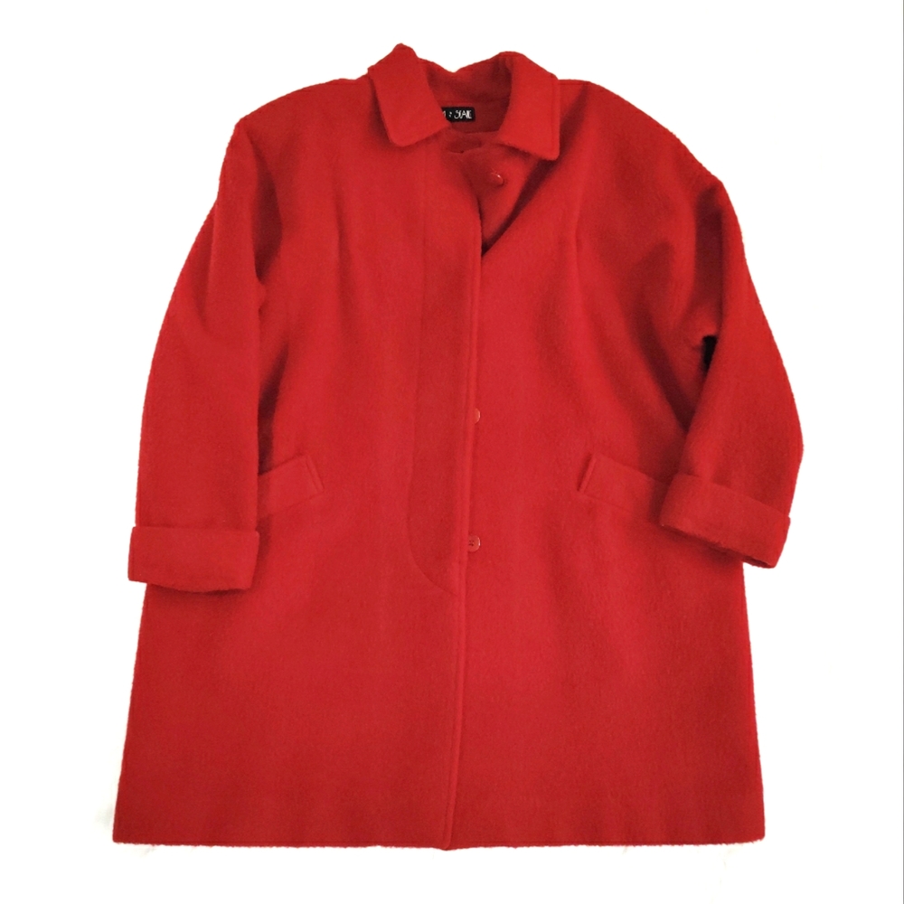 Steve by Searle oversized peacoat. Red. Size 6.